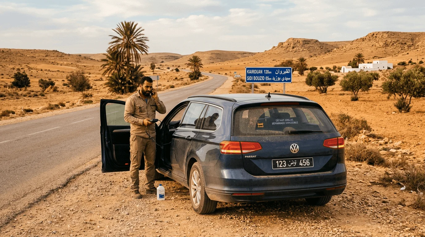 Voiture en panne en Tunisie à cause du système AdBlue défaillant