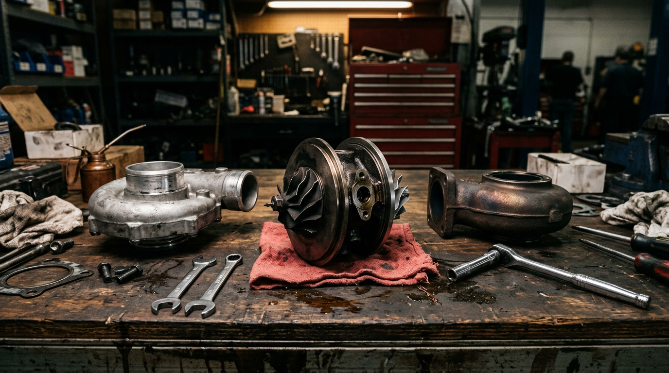 Turbo démonté sur table - inconvénients du FAP